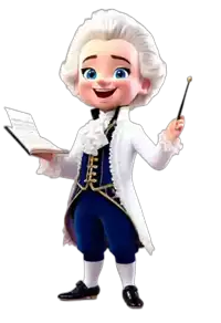 Animated avatar of Mozart